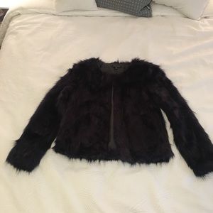 Faux fur short coat jacket